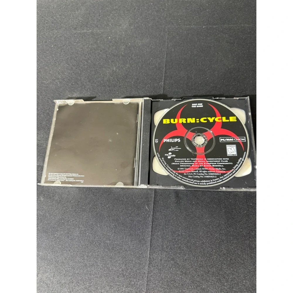 Philips Burn:Cycle PC Mac CD-ROM 1995 Excellent‎ 2-Disc Action Adventure Game